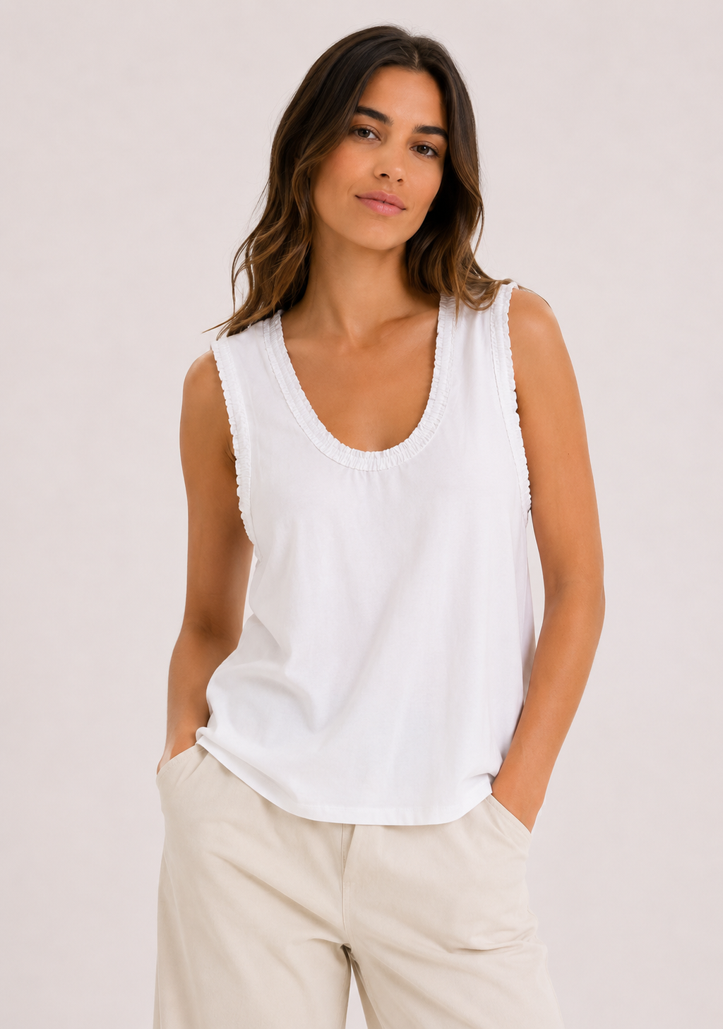 Top smanicato Donna Calliope