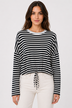 Maglia rigata con laccetto Extasy