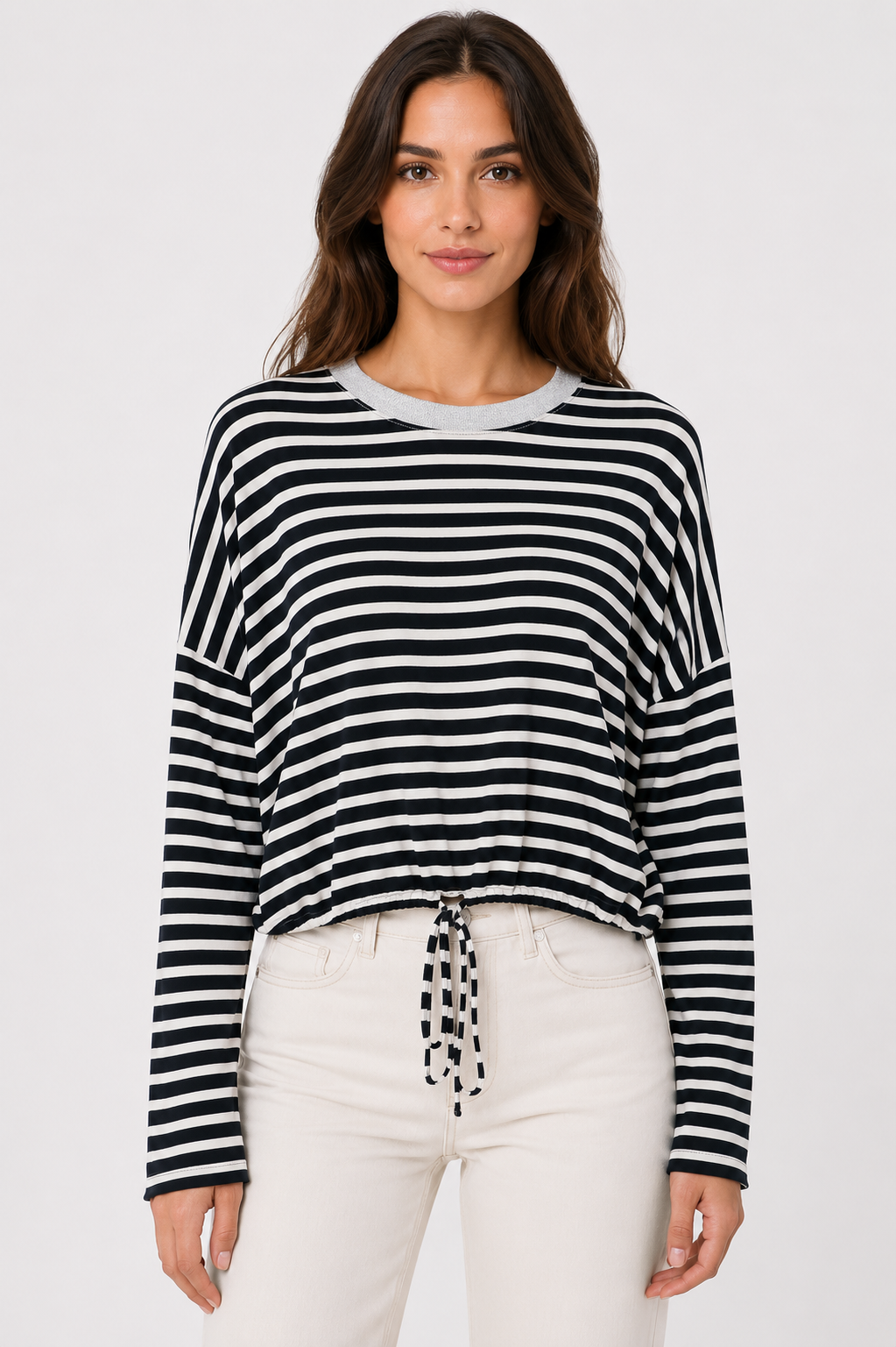 Maglia rigata con laccetto Extasy