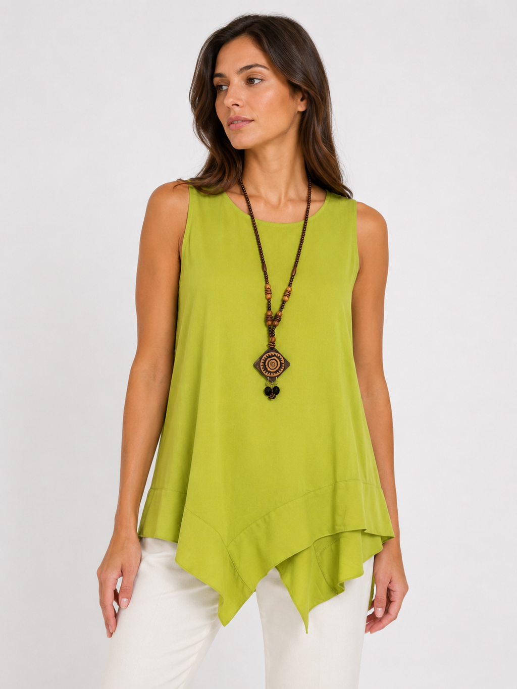 Top asimmetrico con collana Extasy