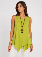 Top asimmetrico con collana Extasy