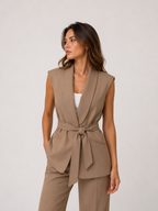 Giacca smanicata con cintura Extasy