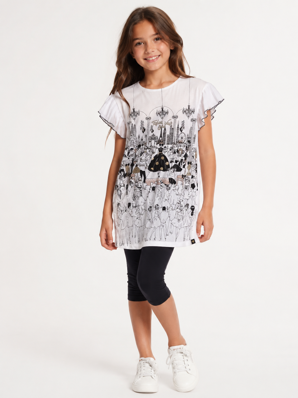 Vestito maniche alette Boboli
