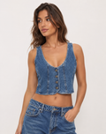 Top in denim SomethingNew