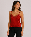 Top raso unito con merletto Extasy