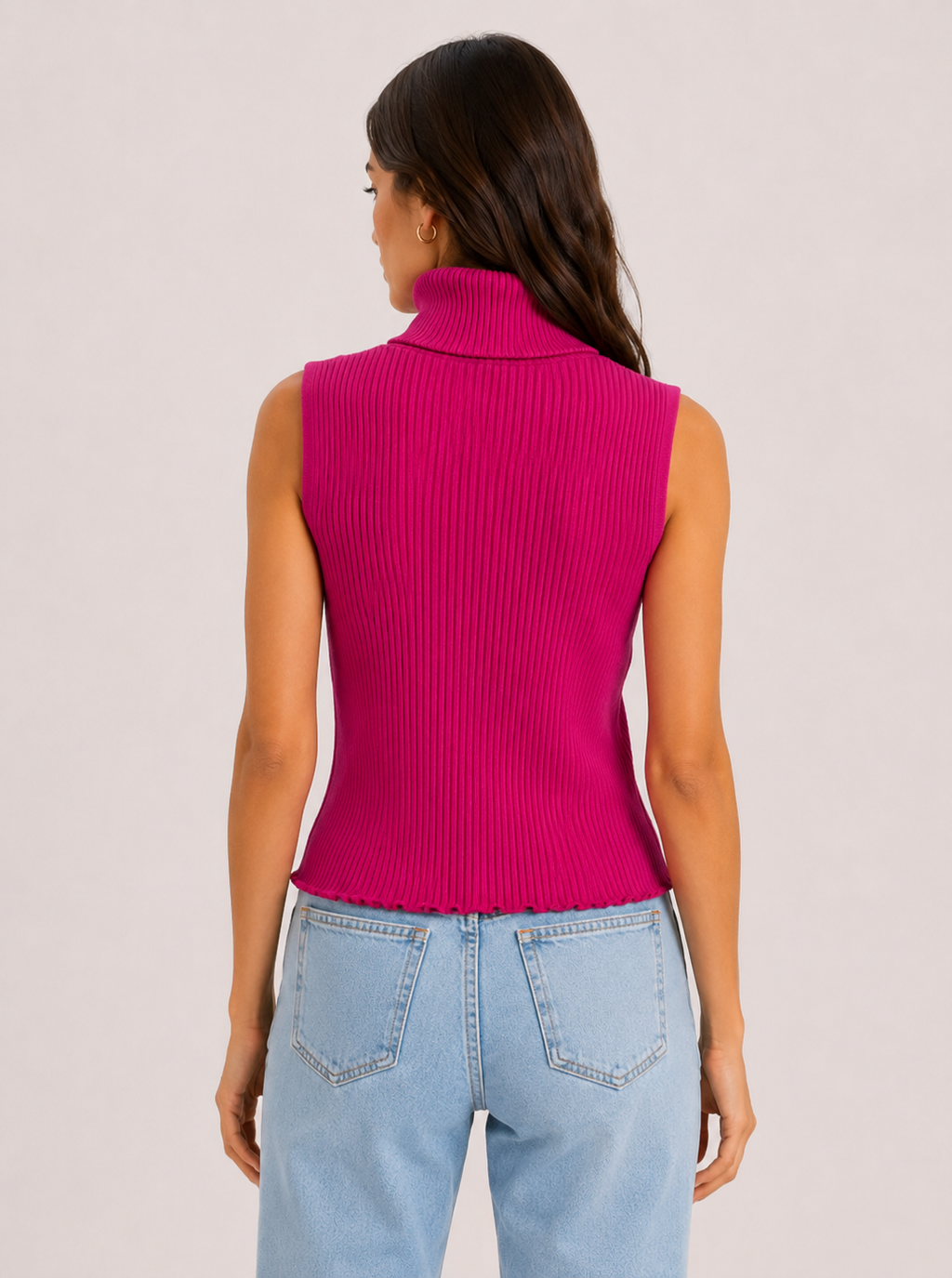 Top smanicato Donna