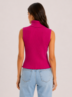 Top smanicato Donna