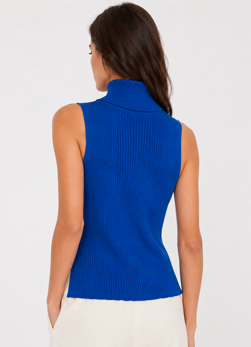 Top smanicato Donna