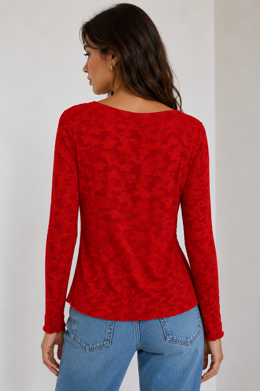 Maglia girocollo floreale Extasy