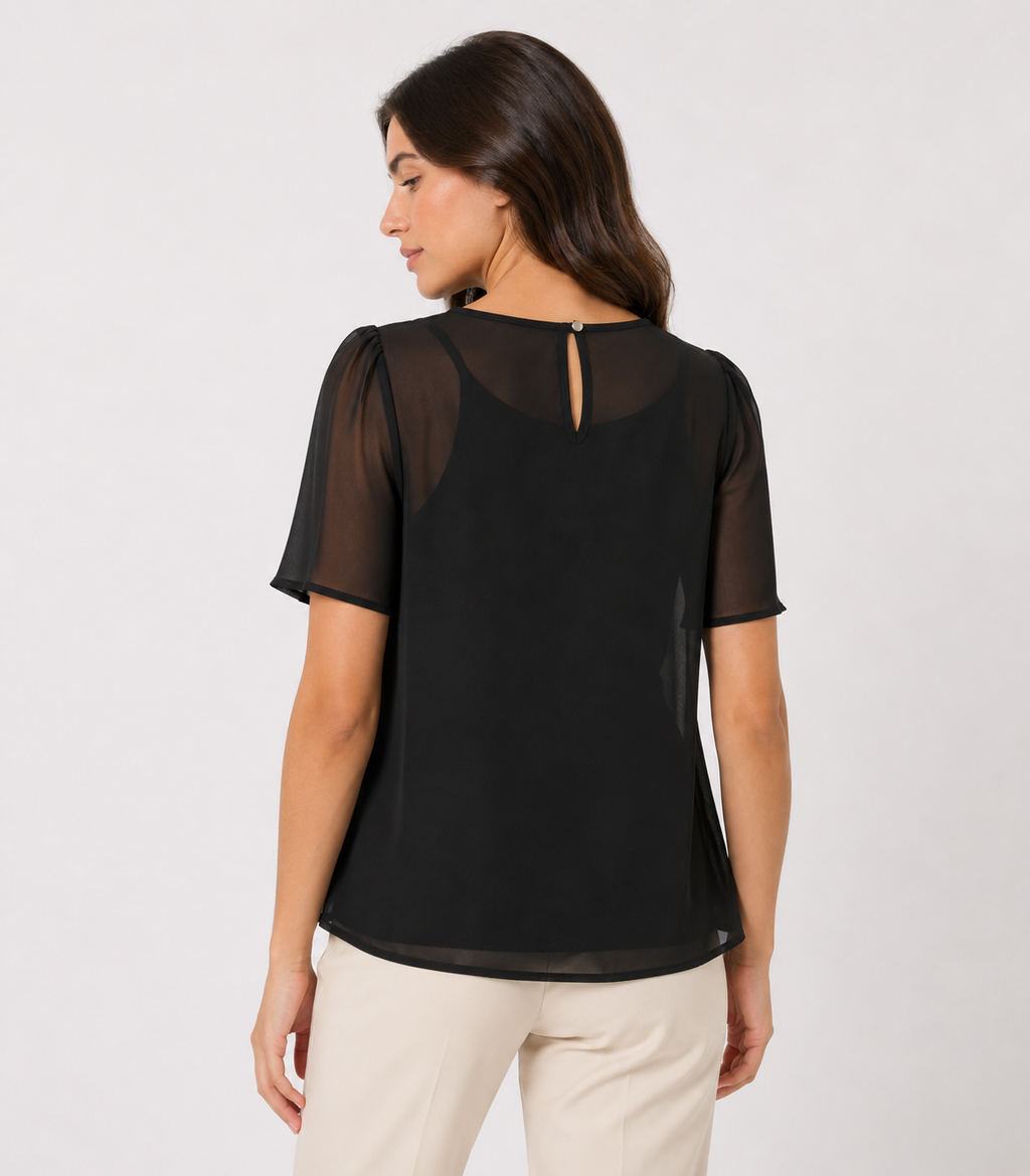 Blusa nera Susy mix