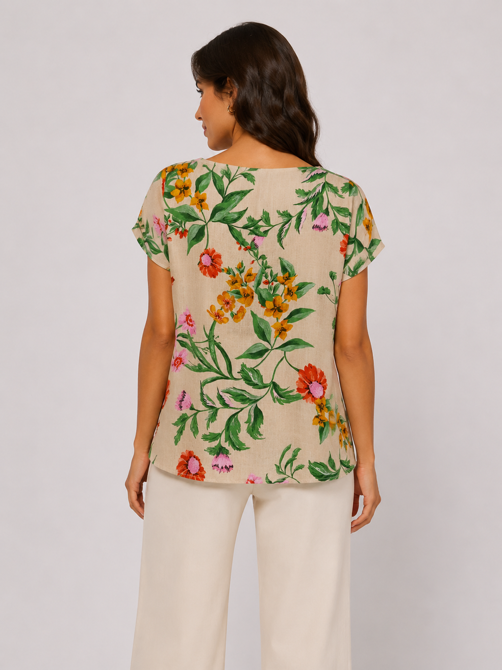 Smanicato maniche alette floreale Extasy