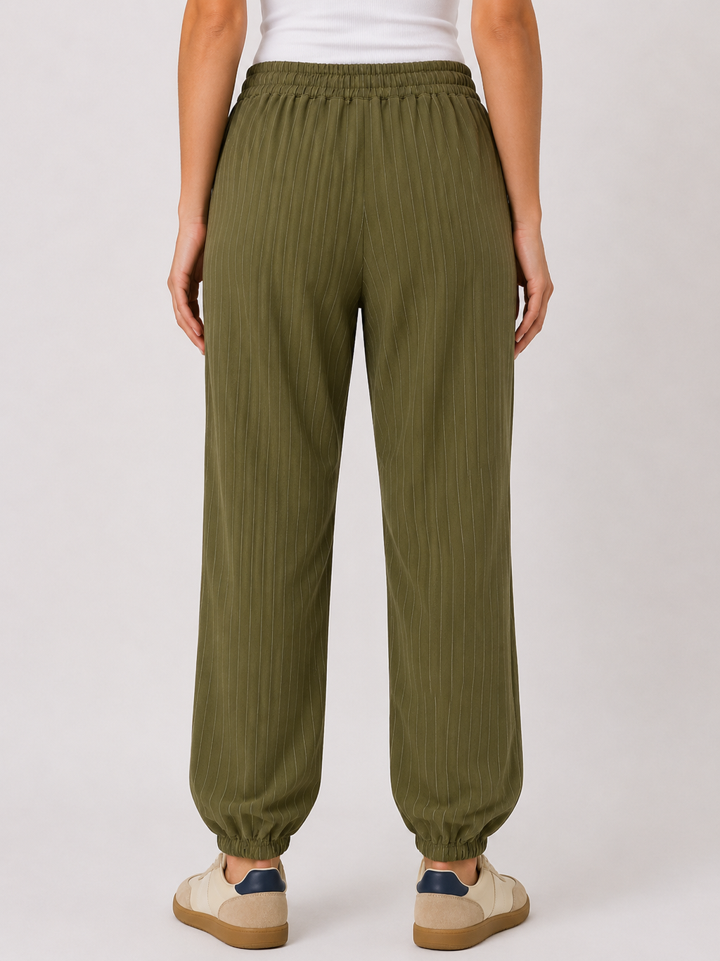 Pantalone rigato con molla caviglia Extasy