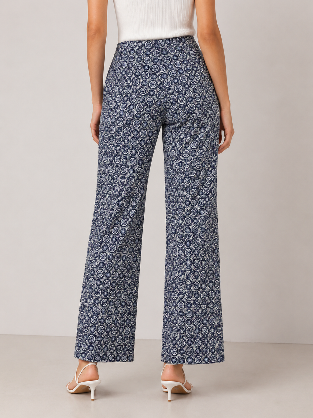 Pantalone s. geom tondi blu Luckylu