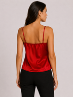 Top raso unito con merletto Extasy