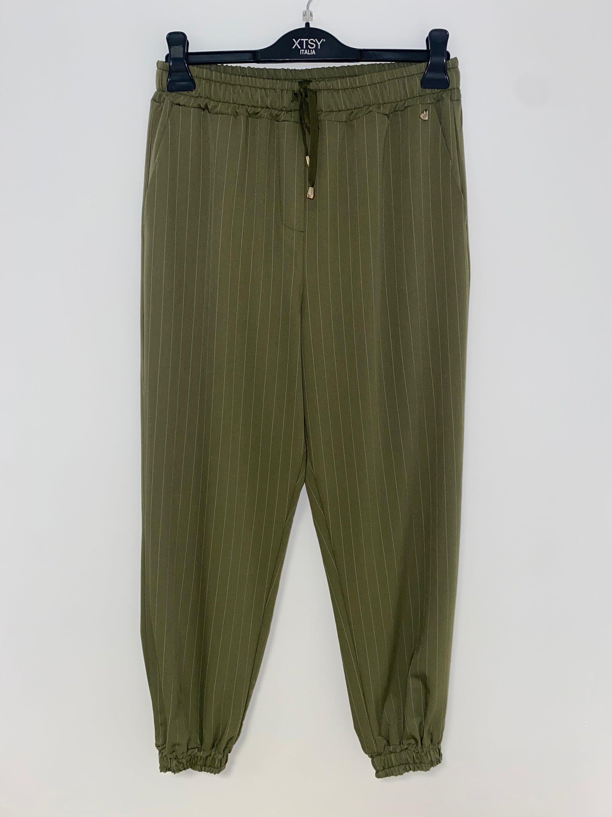 Pantalone rigato con molla caviglia - Extasy