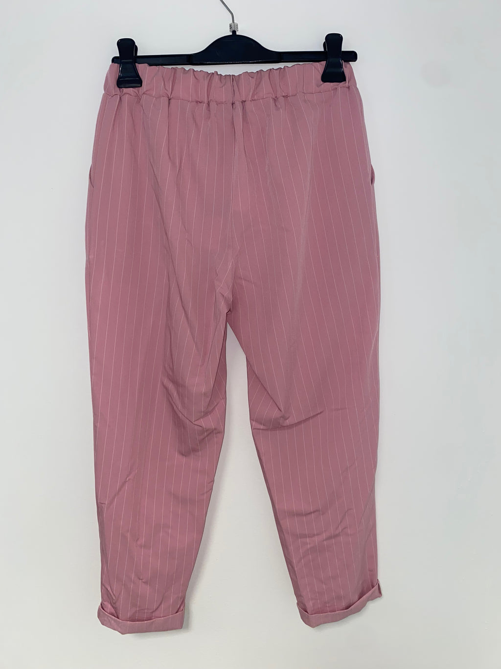 Pantalone rigato con risvoltino - Extasy
