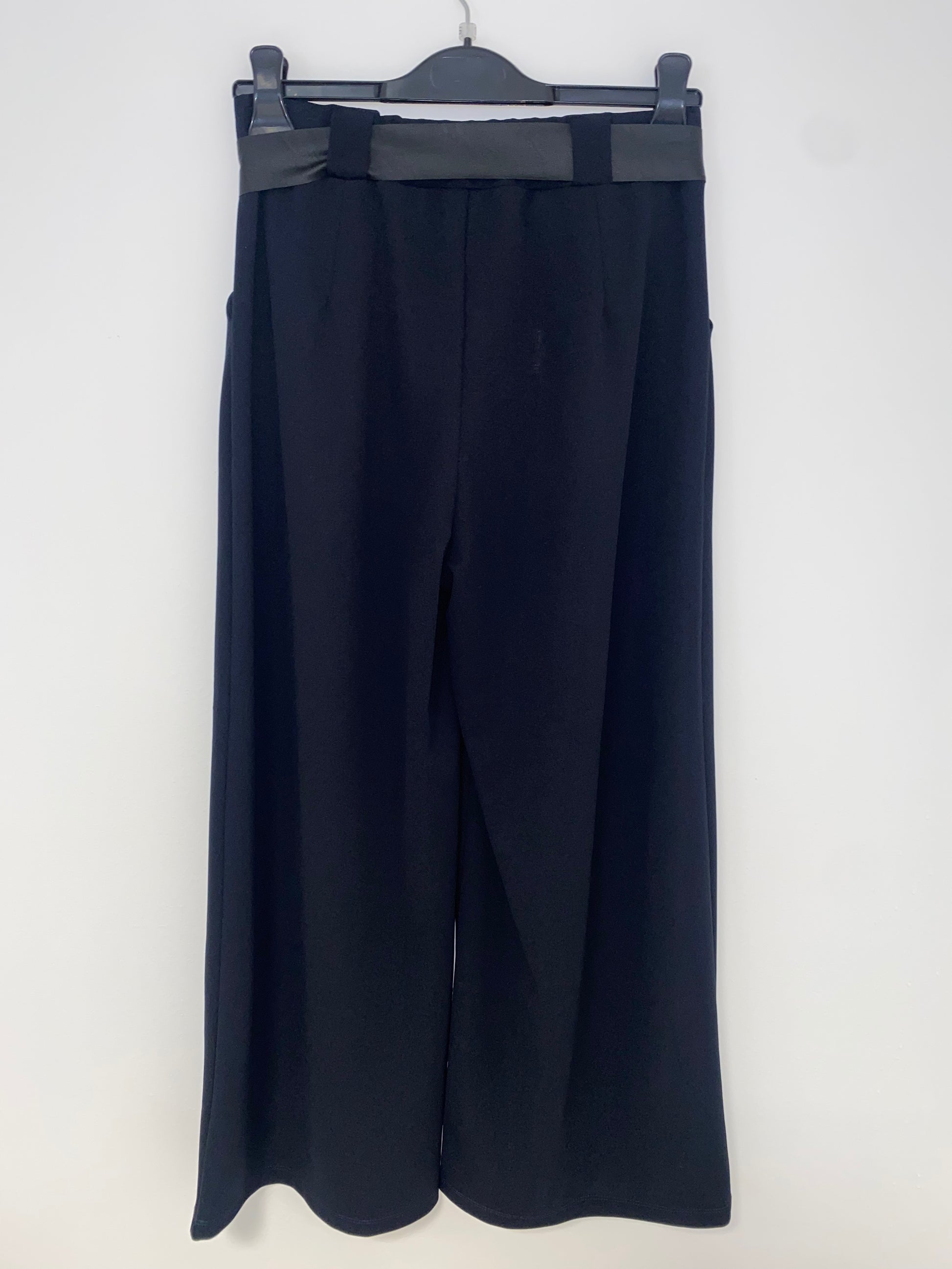 Pantalone palazzo con fusciacca pelle - Extasy