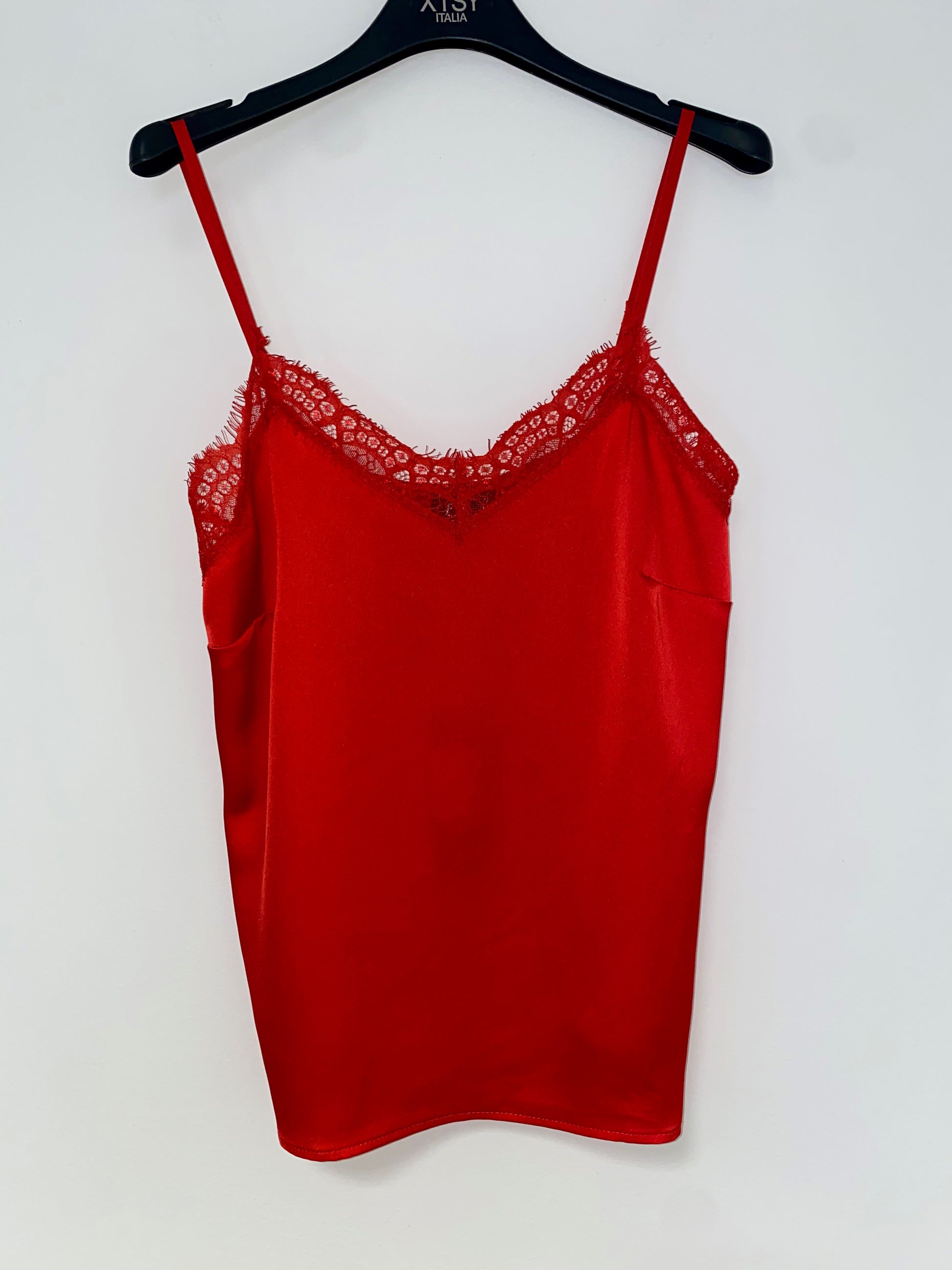 Top raso unito c. merletto - Extasy