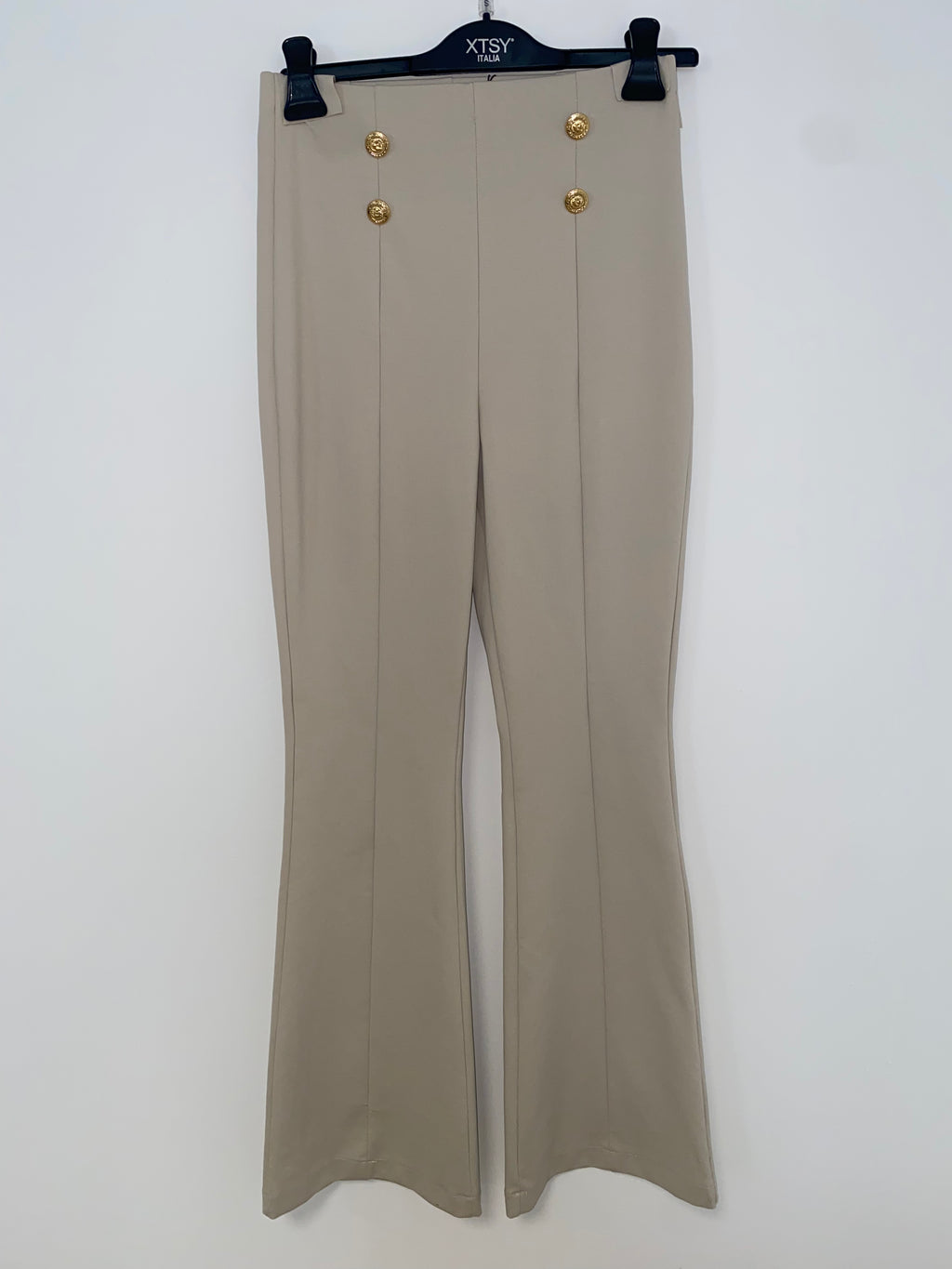 Pantalone zampa con bottoni avanti - Extasy