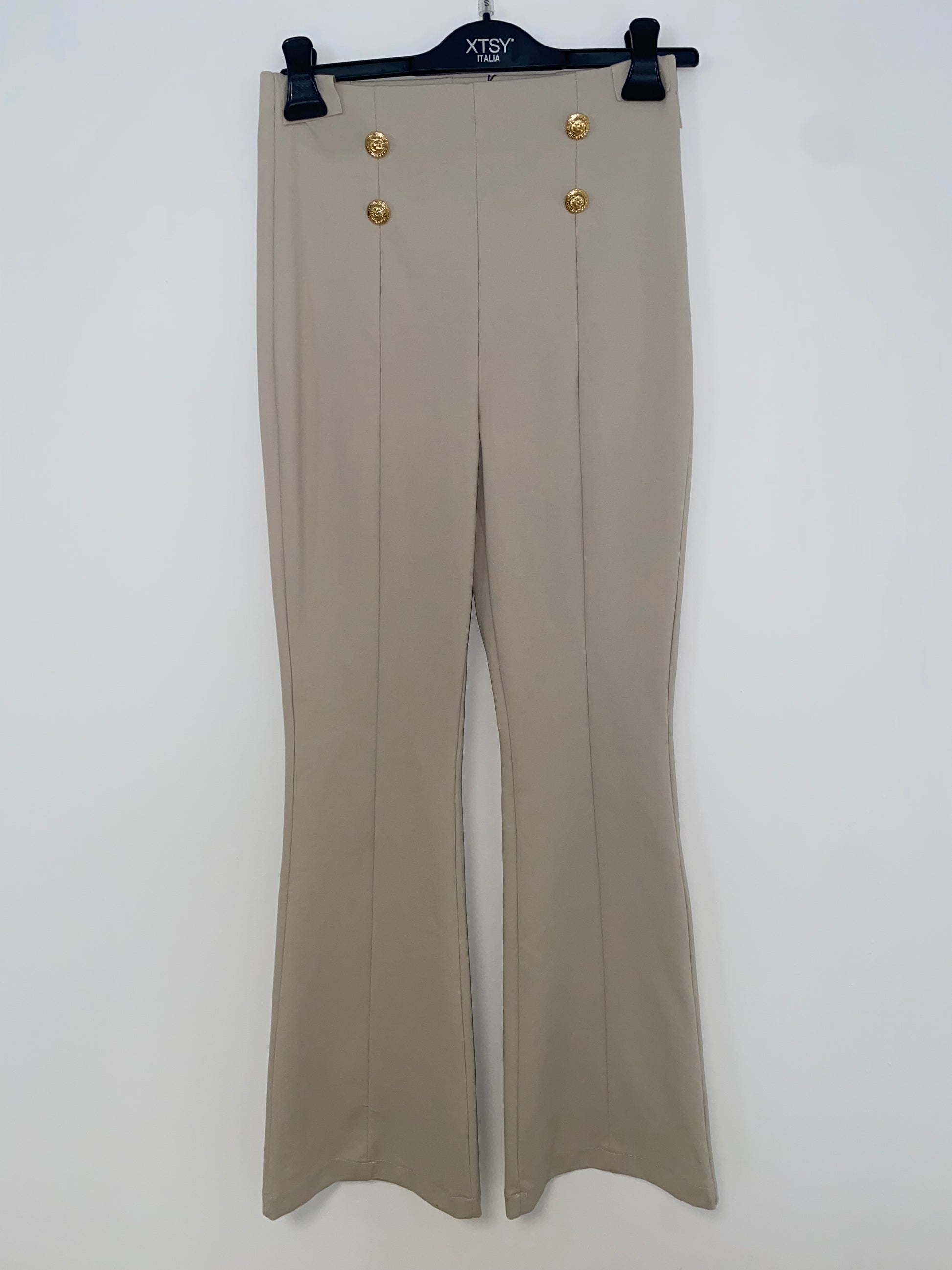 Pantalone zampa con bottoni avanti - Extasy