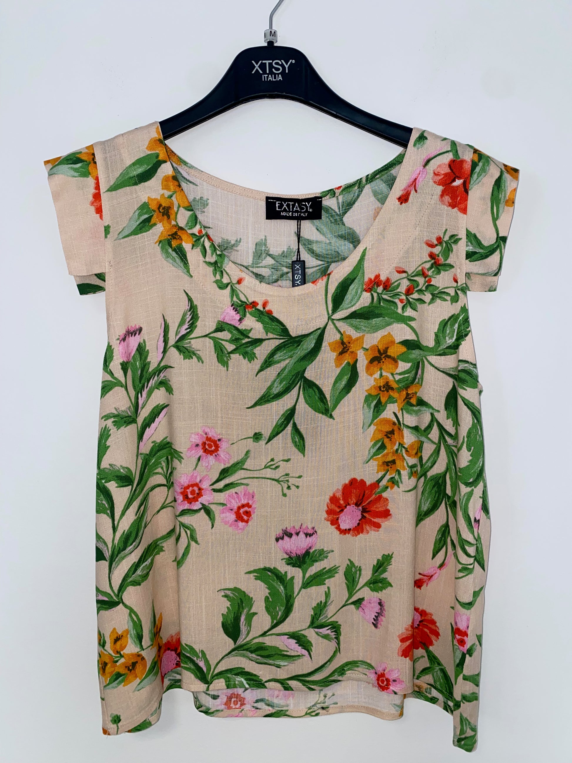 Smanicato maniche alette floreale - Extasy