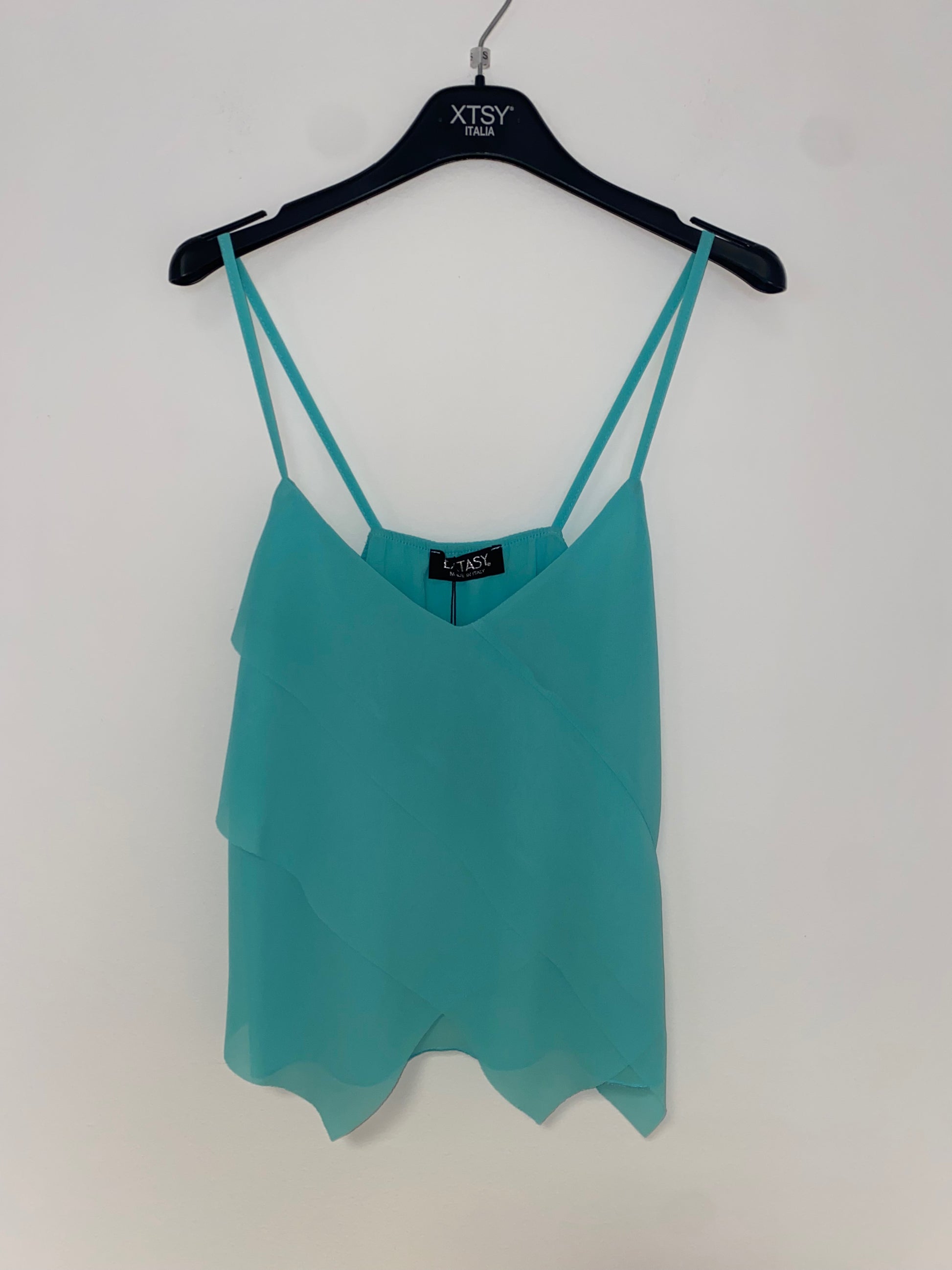 Top asimmetrico con balze - Extasy
