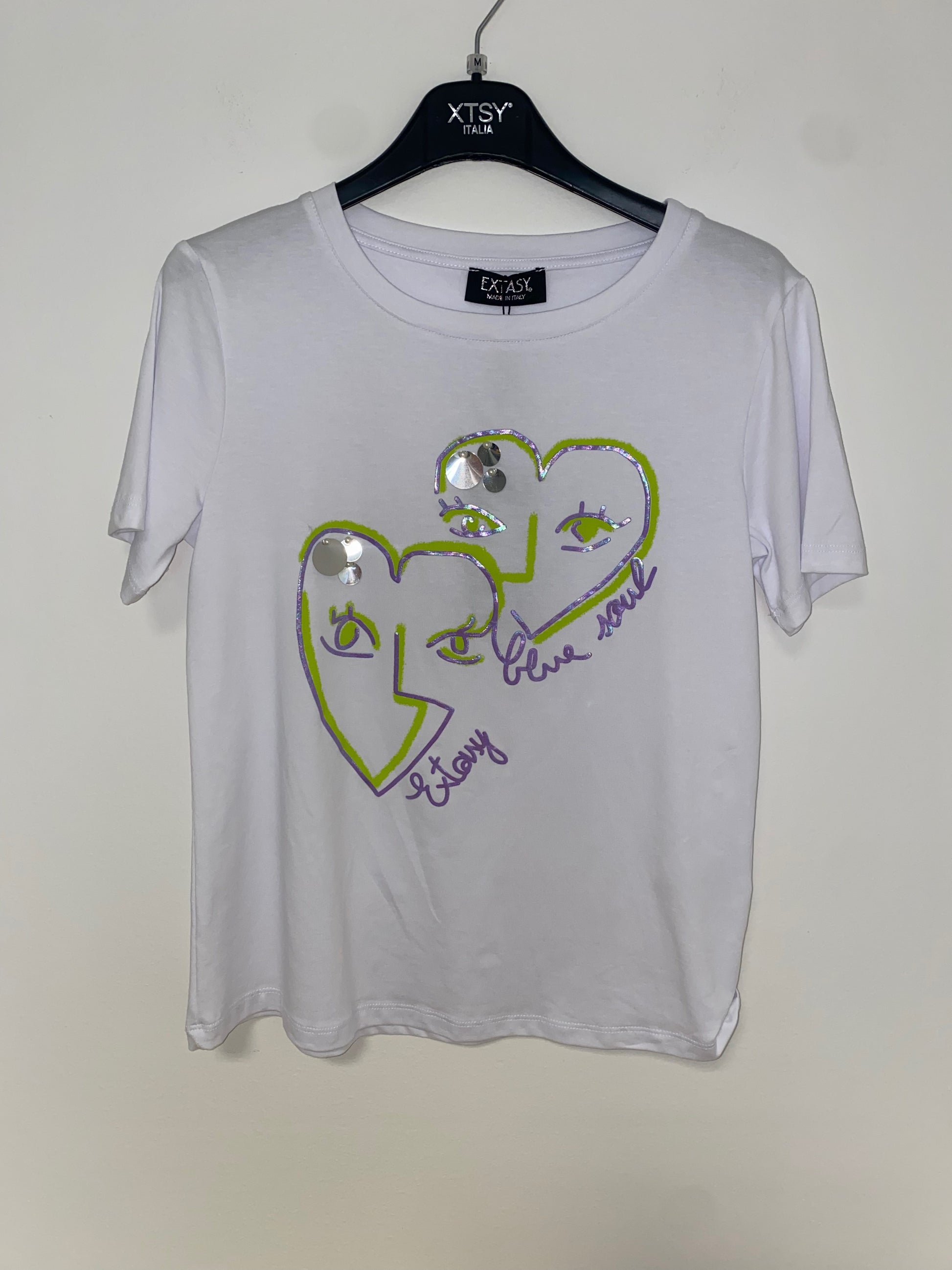 T-shirt con stampo cuore - Extasy