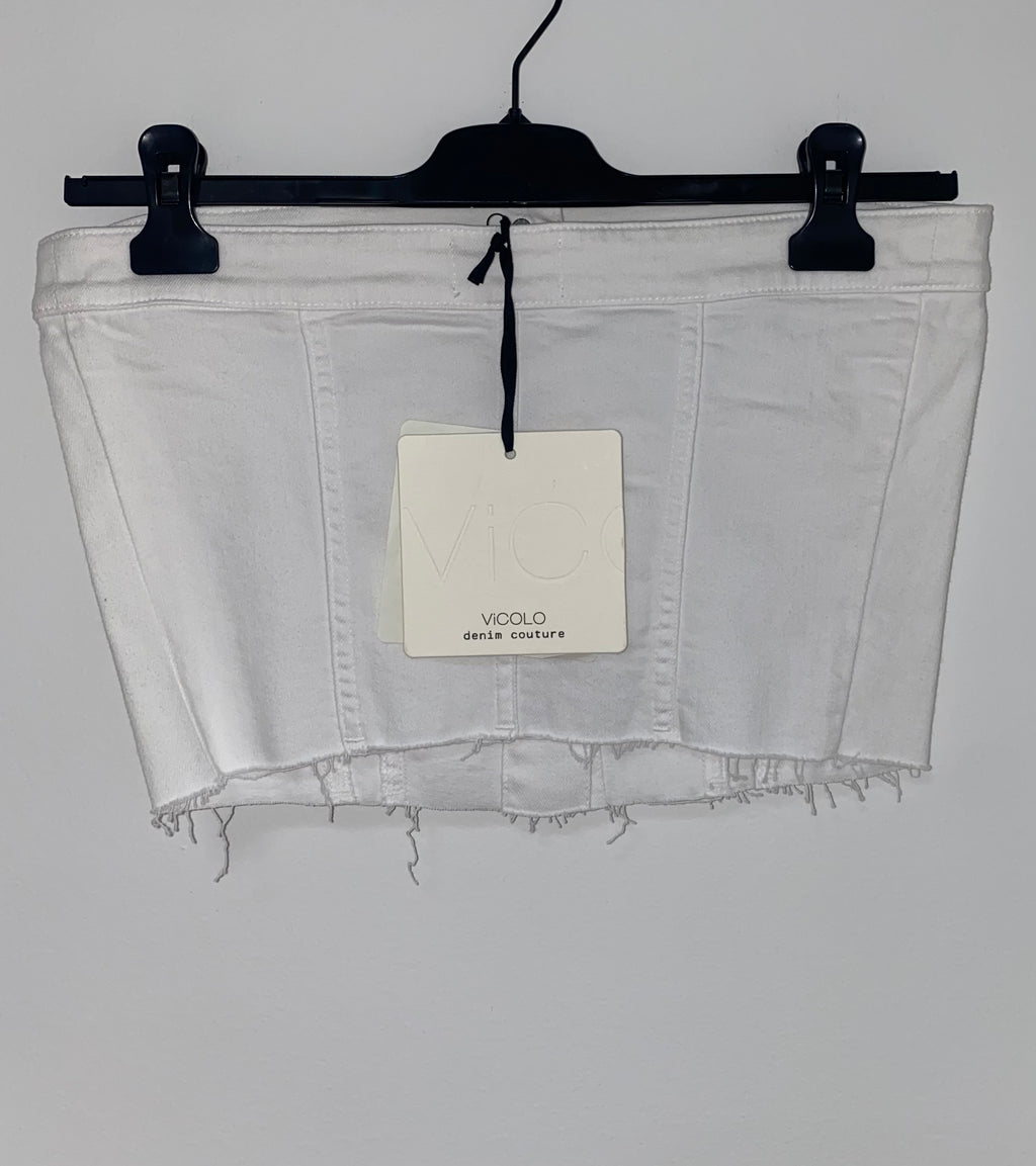 Top in denim con bottoni avanti - Vicolo