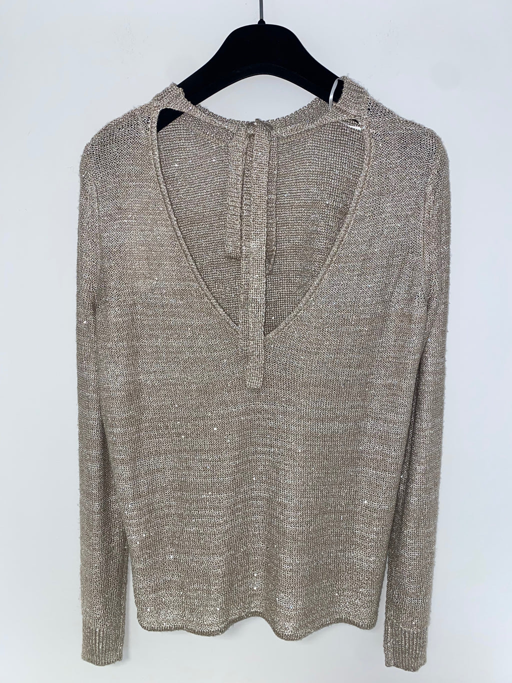 Maglia con scollo aperto e paillettes - Vila