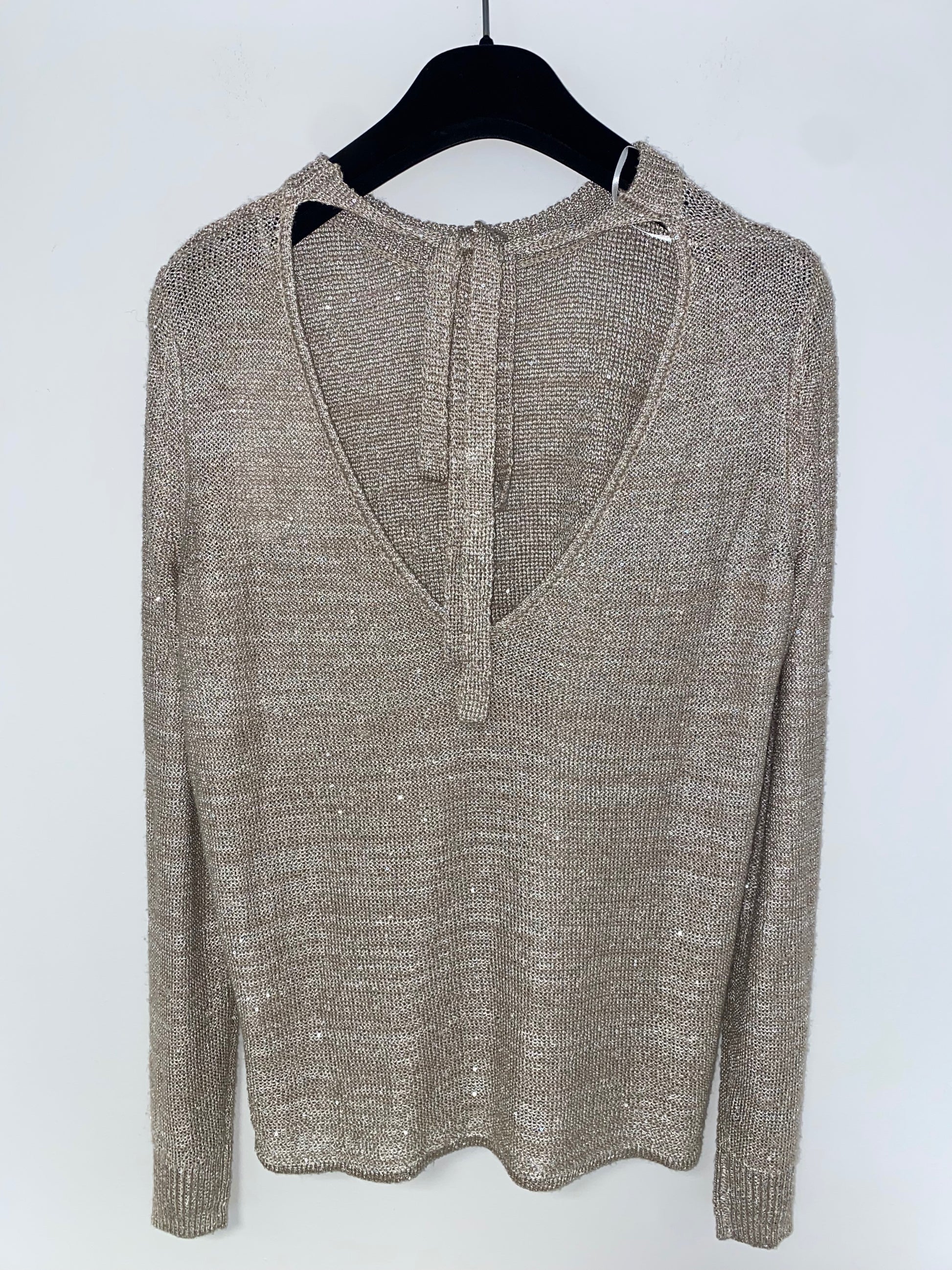 Maglia con scollo aperto e paillettes - Vila